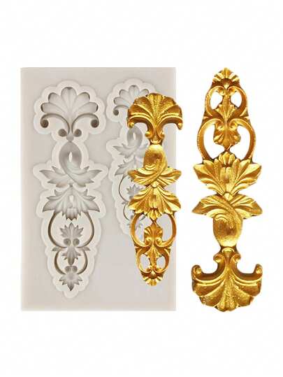 قالب مزخرف على الطراز الأوروبي مناسب للطين اليدوي، ديكور الفخار الناعم، الراتنج DIY، الحرف اليدوية السيليكون قطعة واحدة