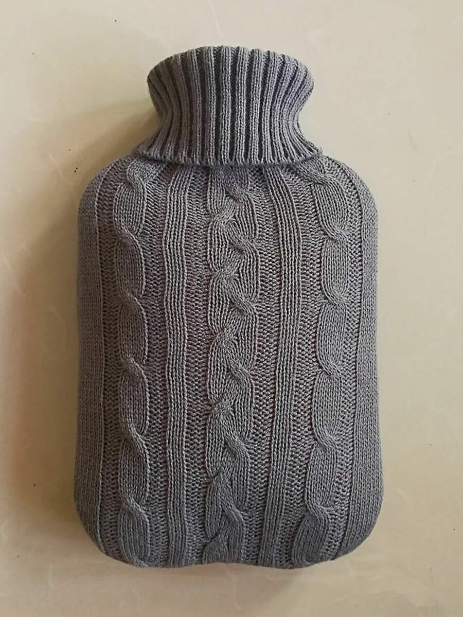 Hot Water Bottle With Knitted Cover, 2L Hot Water Bag For Hot And Cold Compress, Hand Feet Warmer, Ideal For Menstrual Cramps, Neck And Shoulder Pain Relief