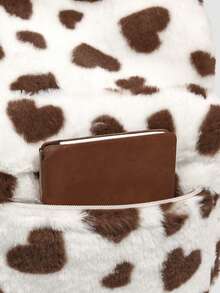 Grand sac à dos en peluche pour étudiants, sac à dos scolaire à imprimé vache mignon en patchwork de couleurs contrastées, convient pour les voyages, les achats, les sorties, les cadeaux pour femmes, adapté aux adolescentes, aux étudiantes, aux débutants et aux cadres. Convient pour le bureau, l'académie, le travail, les affaires, les déplacements, les activités extérieures, les voyages, les sorties.