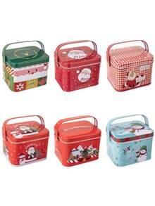 1 Hộp đựng bánh quy và kẹo Giáng sinh bằng kim loại - Thực phẩm có thể tái sử dụng - Hộp đựng bằng sắt đựng đồ ăn ngày lễ, Bao bì quà tặng, Không cần điện - Lớp hoàn thiện bằng kim loại dễ lau chùi - Hộp đựng đồ ăn theo mùa, Hộp đựng theo chủ đề ngày lễ, Kim loại, Hộp đựng đồ ăn, Người tặng quà - Nhiều màu - Xem 9