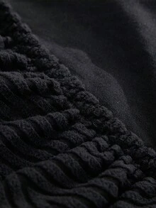 1 Vỏ bọc ghế sofa jacquard sọc đàn hồi dày chống trượt cho phòng khách, phòng ngủ, bảo vệ ghế sofa ngoài trời, ngăn ngừa vết bẩn của thú cưng, vỏ đệm ghế sofa 4 mùa cho ghế tựa đơn hình chữ L và ghế sofa 1/2/3/4 chỗ ngồi, trang trí nhà mùa thu, vỏ bọc ghế sofa phiên bản dày mùa thu và mùa đông - màu đen - Xem 12