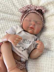 18 Inch/45 Cm Adorable Peaches Full Body Silicone Vinyl Reborn Doll - Handmade 3D Painted Lifelike Sleeping Newborn | Artist-Painted, Collectible Gift, Anatomically Accurate