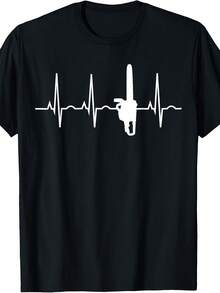 Lumberjack Shirt - Chainsaw Heartbeat T-Shirt For Arborists T-Shirt - 款式11 - 查看 1