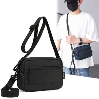 Lightweight Versatile Shoulder Bag For Men, Oxford Cloth Crossbody Bag, Convenient Small Pouch, Waterproof, Fashion Cycling Messenger Bag