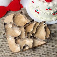 Set 9 Cetakan Kue Hewan dari Stainless Steel - Cetakan Biskuit Bertema Kucing untuk Membuat Kue Sendiri - Alat Kerajinan Dapur Serbaguna untuk Kue Natal & Halloween - Perak - View 9