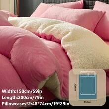 2/3pcs Duvet Cover Set, Winter Warm, Ultra-Soft, Fluffy, Crystal Velvet, Anti-Static, Skin-Friendly, Fade-Resistant, Fits Twin/Full/Queen/King Size, Machine Washable For Bedroom Home And Student Dorm, Luxury Bedding Set, Autumn Decor, Winter Decor