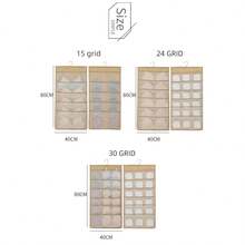 1pc Hanging Dual-Sided Wardrobe Organizer Bag For Socks, Bras, Underwear Storage - Multicolor - View 1