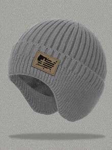 Thickened Knitted Beanie Hat With Thermal Lined , Fashion Winter Ear Warmer,Summer,Beach,Holiday - US Ink - View 6