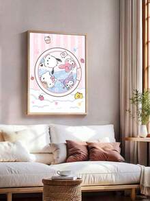 1 件无框 Sanrio 可爱海报家居装饰高品质印刷品，经典装饰艺术风格，可直接悬挂于客厅、卧室、节日派对和室内装饰、电影墙壁艺术、卧室艺术品、精致美学、纹理饰面 - 彩色 - 查看 16
