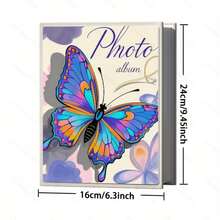 6-Inch Photo Album, 200 Pockets, Velvet Material, Cartoon Design, Suitable For Family & Friends - Capture Every Moment With Photos - Butterfly Album - View 4