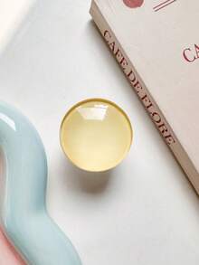 Round Glass Solid Color Phone Holder Air Cushion Stand, Minimalist Ins Style Adhesive Expandable Portable Phone Stand, Suitable For Phone Holder, Cute Round Glass Stand, Gift For Friends, Girlfriend, Christmas