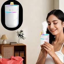 1pc Humidifier, Usb Plug-In Mini Humidifier, Colour Led Light Source Humidifier, Can Be Added With Aromatherapy To Make An Aromatherapy Machine. Powered By Usb,Humidificateur D Air