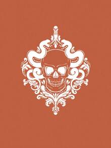 T Shirt Estampada Caveira Halloween Básica Leve Camiseta Oversized Verão Life Style Versátil Casual Aesthetic - Coral - Visão 5