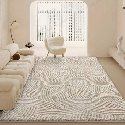 [Velvet Area Rug] Non-Slip, Machine Washable Modern Bohemian Velvet Area Rug With Abstract Geometric Print, Lightweight Polyester Mat, Suitable For Living Room Or Bedroom, Indoor/Outdoor Use
