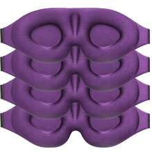 1 件 3D 睡眠面罩、眼镜轮廓夜间眼罩、办公室和学校午睡遮光眼罩、旅行用品、送给家人同事和朋友的礼物