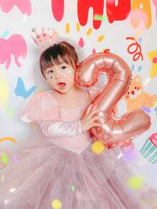 1 个 16 英寸玫瑰金数字气球，玫瑰金箔聚酯薄膜气球，数字 0-9，适用于生日装饰、周年纪念、毕业典礼装饰、新年装饰、节日装饰、生日派对气球、生日照片道具 - 玫瑰金 - 查看 7