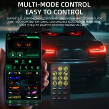 Reletech Car LED Flexible Soft Screen Advertising Display - USB Powered Car Ambient Light With APP & Bluetooth Control, Demon Eye Design For Store Window Decor