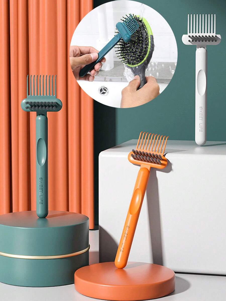 洗脸扑梳子清洁器,气垫梳子清洁刷,头皮按摩梳子清洁器,头发清洁梳子清洁器,简约镂空气垫清洁刷,卷发按摩清洁刷,清洁工具梳子清洁器,梳子清洁爪,脱毛气垫梳子清洁器,清洁工具 - 彩色 - 查看 1