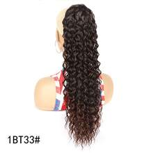 Long Deep Wave Ponytail Hair Extensions - 16" 22" 30" Clip-In Ponytail With Drawstring For Women| UK Hair Extensions - 1BT30# - View 11