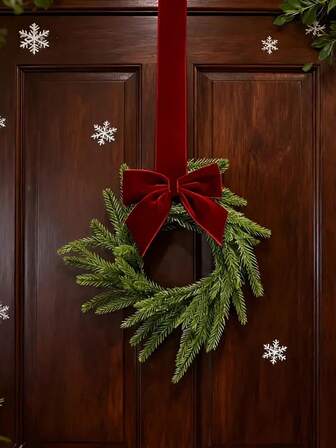 1pc/2PCS Best Christmas Crafts Art Ornaments Decor Gift Artificial Pine Needles And Pine Cones Wreath Home Decoration,Funny Winter Xmas Plastic Craft Garland Presents For Indoor Outdoor Friend Wedding Favours Accessories Engagement Party Birthday Living Room Bedroom House Table Wall Door Hanging Decorations Beauty Items Supplies Fake Plants Leaves Wreaths Holiday Festival Essentials Personalised Gifts For Women