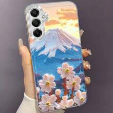 Funda de Teléfono con Pintura al Óleo de Montaña Nevada para Samsung Galaxy A02 A03 S A04 A05 S A06 S13 S14 S15 S16 5G S21 S22 S23 A24 A25 A26 M34 M35 M36 M52 M53 M45 M44 M55 M67 M32 M1 Ultra M12 Plus M23 FEFES25 Creativa TPU Suave Duradera Antigolpes Transparente Protectora - Colores mixtos - Ver 4