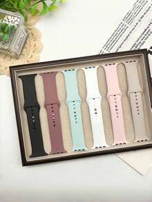 6条/套 透气柔软硅胶运动表带，优雅时尚礼品套装，兼容 Series 11/10/9/8/7/6/SE/SE2/Ultra（38mm、40mm、41mm、42mm、44mm、45mm、46mm、49mm） - Series10/11 46mm - 查看 23