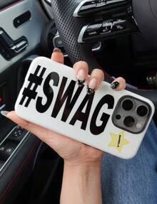 BARELA Phone Case - 2 MUCH SWAG Phone Case For IPhone 11-17 Series |   Typography Phone Case |   Aesthetic Phone Case |   Streetwear Phone Case |    Phone Case |   Shockproof Protection |   Gift For Teen Girls - 混合色1 - 查看 4