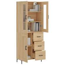 vidaXL Highboard in rovere Sonoma 69,5x34x180 cm, in legno composito