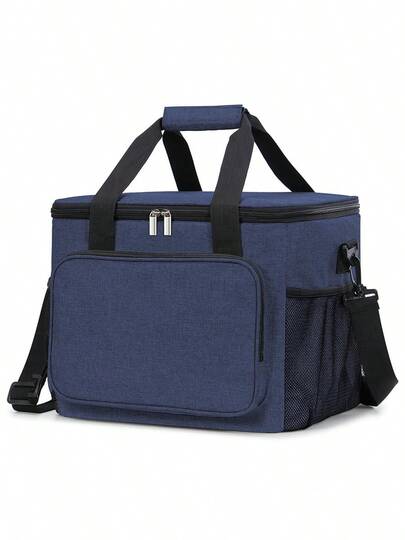 1pc Insulated Lunch Bag, Soft Cooler Tote, Unisex