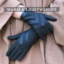 Isotoner Womens Water Repellent Touchscreen Spandex Shortie Gloves - Xanh đậm - Xem 4