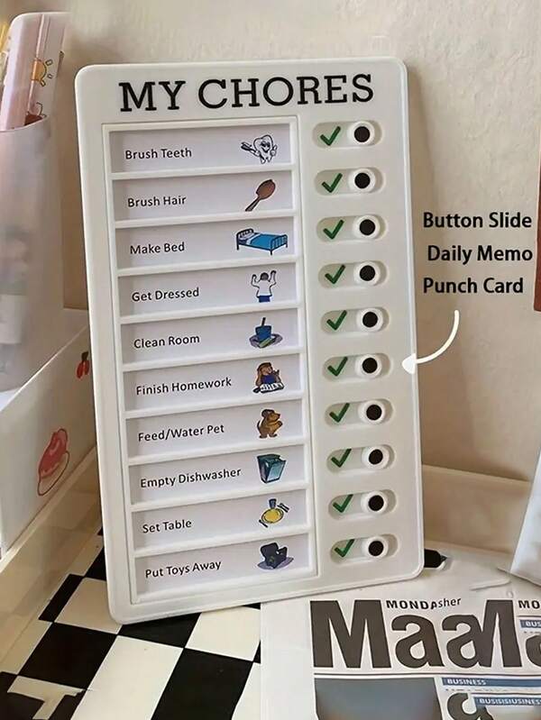 11 Stück wiederverwendbares tägliches Planer-Set, abnehmbare leere Planungstafel & Papier, Wochenaufgabenliste & Selbstdisziplin-Tracker, ideal für Zuhause, Wohnmobil, Büro, Studentenwohnheim, zur Erstellung täglicher To-Do-Listen