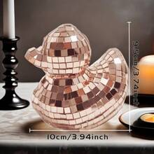 1 件镜面球鸭装饰，现代艺术家居装饰，适用于书桌、客厅、办公室，常用于派对、婚礼、春季复活节节日装饰 - 彩色 - 查看 4