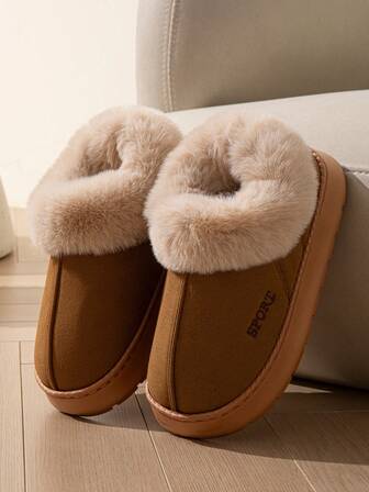 Pantuflas de moda minimalista de unicolor para hombres, suela gruesa y ligera, botas unisex para interiores/exteriores, otoño/invierno