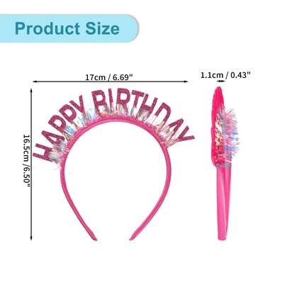 Diadema Brillante "Feliz Cumpleaños" - Accesorio Festivo para Celebraciones ​