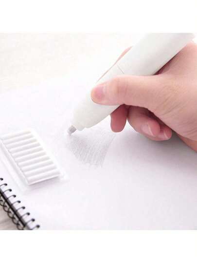 Kit de borrador eléctrico portátil, funciona con pilas, borrador automático con 10 piezas de repuesto para diseñadores de artistas, estudiantes, dibujo, pintura