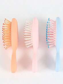 Fashionable Cartoon Macaron Color Air Cushion Comb, Petite & Cute Hair Brush For Girls, Anti-Static Portable Home Use, New Professional Curling Brush For Perfect Curls, Waves, And Frizz-Free Smooth Hair - Ideal For Back To School, Travel & Vacation