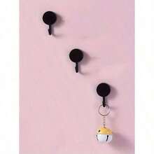 Set Of 5 Hook Garland Hanger Wreath Holder For Refrigerator, Freezer, Metal Door, Glass Door Surface, Key, Office, Home Kitchen Party Hanging Supplies Decoration (Black, 2.7 Inch) For Christmas And Halloween - Black - View 1