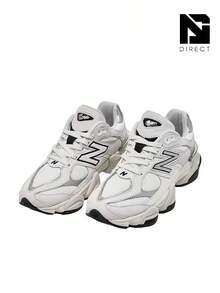 New Balance 9060 Grey Jet Black – Shoes For Man-Vintage-Spring & Summer-Inspired Running Shoes, Shock-Absorbing Comfort, Gym To Streetwear Casual Wear-Mother's Day Gifts-Father's Day Gift–U9060JRB - 白色/黑色/金屬銀色 - 查看 2