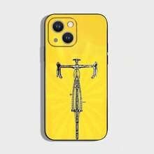 T-Tour De France Bicycle Phone Case Cover Compatible With  16,15,14,13,12,11 Plus, Pro Max, XS, X, XR, SE, Mini, 8, 7, Soft Silicone Black Cover, Cover Compatible With  17 Case,  17 Pro Case,  17 Pro Max Case - Z3 - Visualizzare 4
