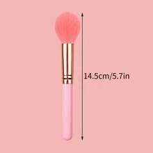 1支多功能腮红刷，柔软面部化妆刷，散粉刷，高光刷，化妆工具，旅行装，粉底刷，遮瑕刷，腮红刷，修容刷，腮红刷，古铜粉刷，散粉刷，粉底刷，腮红刷，赠品 - 粉色 - 查看 8
