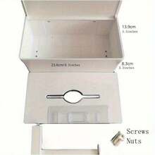 Aesthetically Matte Black Multi-Function Square Paper Towel Roll Holder With Storage Box Wall Mounted Toilet Paper Holder, Stainless Steel