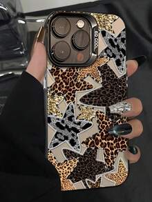 Nueva funda de teléfono a prueba de golpes con estampado de leopardo de colores y forma de corazón, compatible con iPhone 17pro/17Air /17/17promax16/11/16pro/16plus/16promax/16e/15Promax/13/14/12/XS/XR/7G/8P, cubierta protectora de teléfono premium anti-caída
