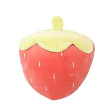 1pc Soft Plush Strawberry Decorative Throw Pillow, Pink/Red, Cute & Comfortable, Christmas Party Decor, Holiday Gift, Home Decor