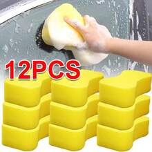 12x Jumbo Sponge Large Size Car Wash Washing Valeting Cleaner Sponge UK - Yellow - View 1