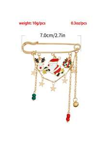 Eine Legierungs-Weihnachtsbrosche, Weihnachtsmann-Weihnachtsbaum-Anhänger, Anstecknadel-Accessoires für Frauen. Geschenk