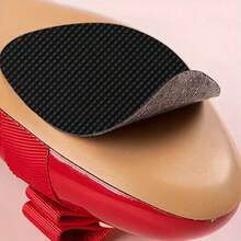 1/3pairs Non-Slip Shoe Pads For Bottom Of Shoes, Rubber Self Adhesive Anti-Slip Shoe Grips Stickers, High Heels Non-Skid Sole Protector, For Women Sandals Women Pumps White Heels - Black - View 5