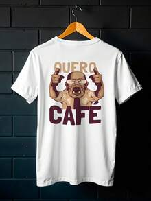 Over Quero Café Streewear Unisex T-Shirt Ref4014 - 白色 - 查看 5