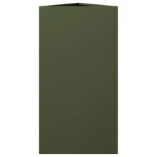 vidaXL 2 Stück Pflanzkübel Olivgrün Dreieckig 40x34,5x70 Cm Stahl - Grey - View 7