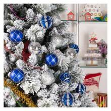 Christmas Ornaments 16 Pcs, Blue & Silver Shatterproof Ball Ornaments - 3.15" Xmas Tree Decorations For Holiday, Party, Wedding Decor - 多色372 - 查看 4