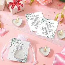 50个心形无香茶蜡 - 无烟茶蜡烛 - 适用于婚礼、派对、烛台、香薰机和圣诞装饰。